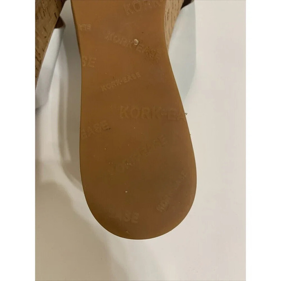 Kork Ease Women's Cork Wedge Sandals Size 7 Leather Off White - Picture 9 of 11